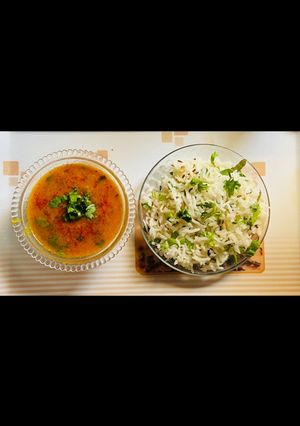 દાળ ફ્રાય એન્ડ જીરા રાઇસ(Dal fry and Jeera rice recipe in gujarati) રેસીપી મુખ્ય ફોટો
