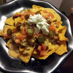 dinner nachos A picture of dinner nachos.