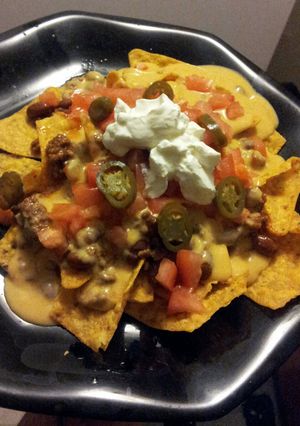 A picture of dinner nachos.
