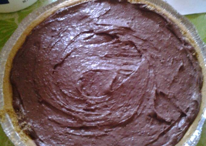 Steps to Make Quick No Bake Triple Chocolate Pie