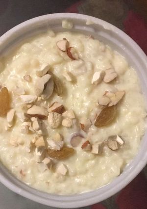 A picture of Kesar Rice Kheer.