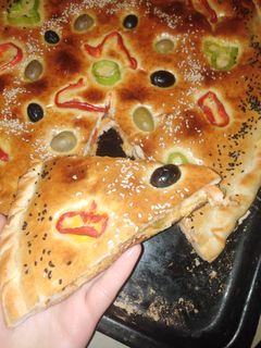 صورة لوصفة فطيرة محشية بالخضر