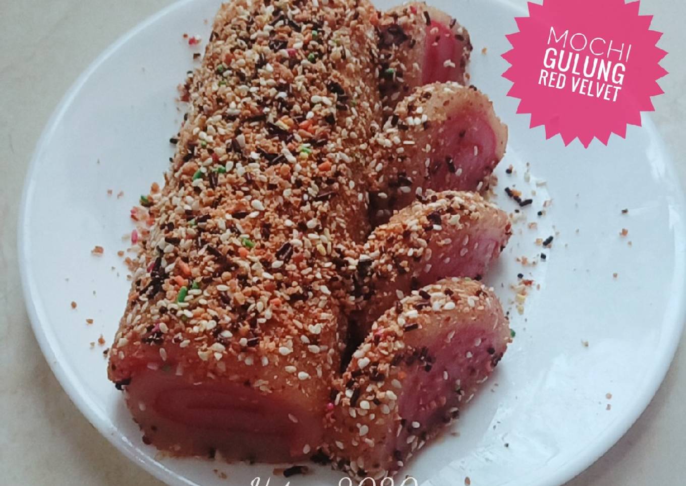 Resep Mochi Gulung Red Velvet