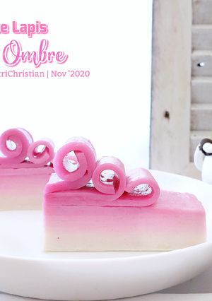 Foto resep Kue Lapis pepe ombre