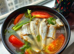 Hình của món Canh Cá Cơm Trỏng Nấu Ngót.