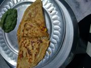 A picture of corn paneer paratha