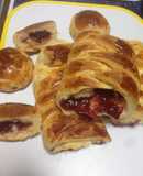 Pan trenzado con Mermelada de Fresas!