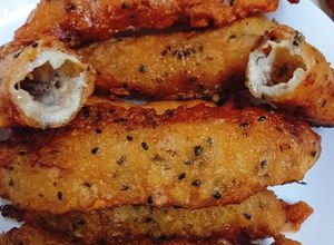 Hình của món Chuối chiên giòn lâu.