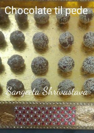 A picture of Dairy milk chocolate til pedefor makarsankranti.