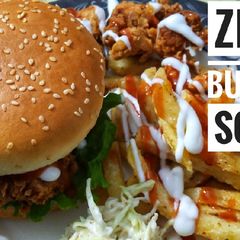 A picture of Zinger burgers.