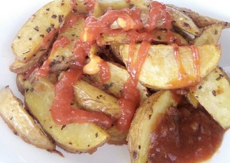 Cara Membuat Potato wedges goreng yang Renyah