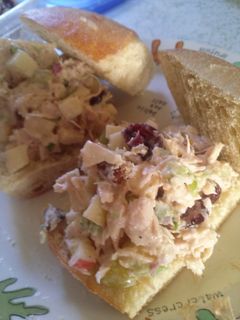 A picture of Cranberry Apple Walnut Chicken Salad.