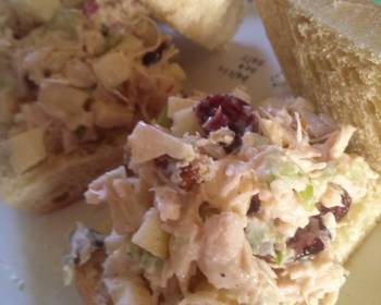 Easy Prepare Recipe Cranberry Apple Walnut Chicken Salad Delicious Simple