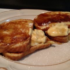 A picture of Cream cheese stuffed french toast.
