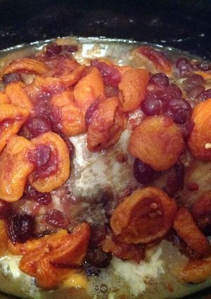 A picture of Crock Pot Cranberry Apricot Pork Tenderloin.