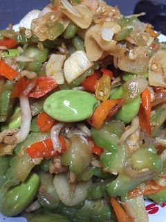 Foto resep Oseng Pare Teri Pete