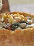 Creamy White Bean & Spinach Bread Bowls