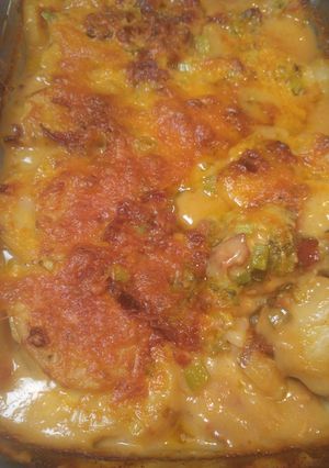 A picture of Cheddar Bacon Potatoes.