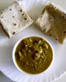 Wheat roomali roti with bottle gourd curry