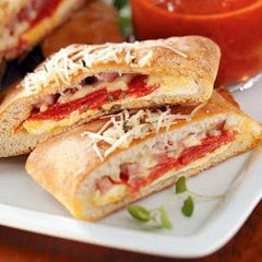 A picture of Ham and Cheese Calzones.