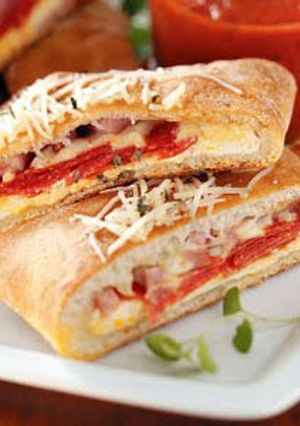 A picture of Ham and Cheese Calzones.