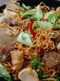 Mie goreng 🍝 topping beef patties Burger
