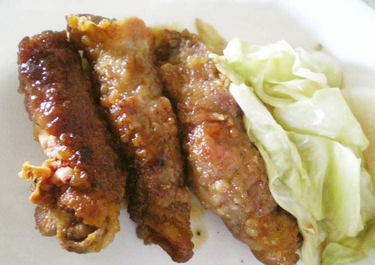 Recipe of Speedy Rich and Tasty ☆ Pork and Cheese Wraps