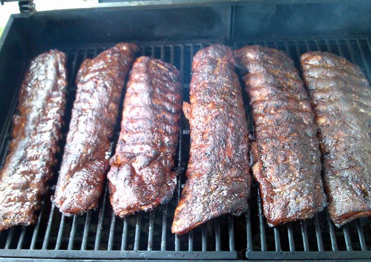 Recipe of Quick smoked bbq pork ribs