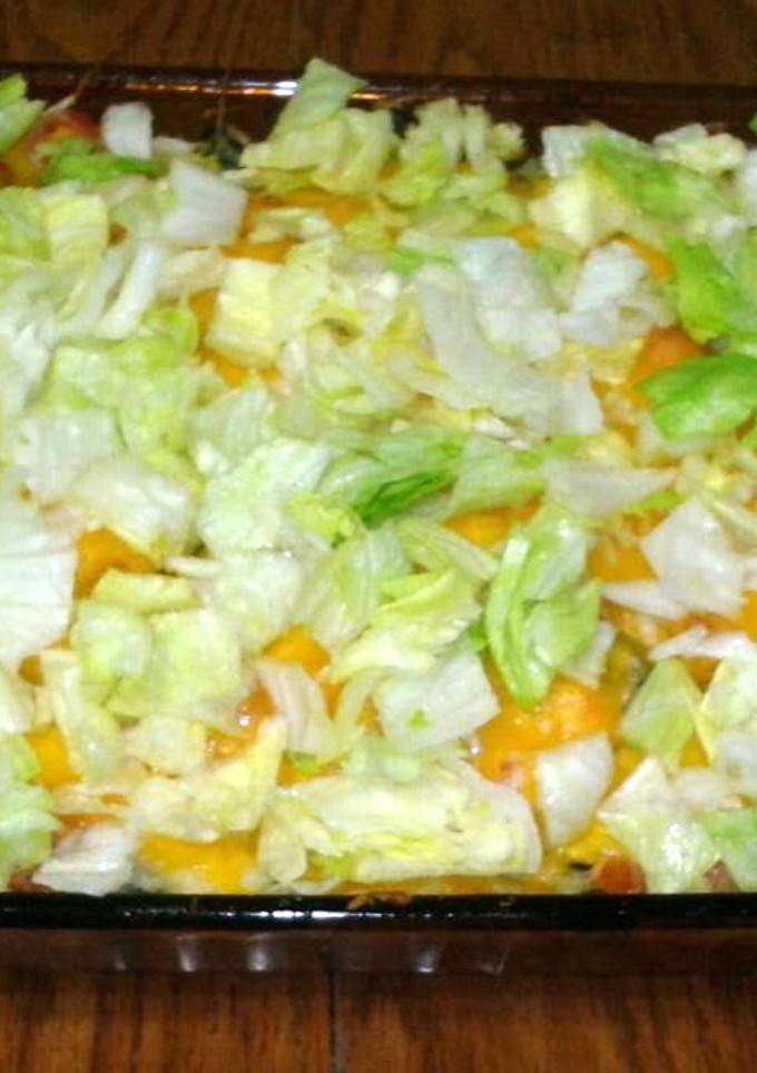 A picture of taco casserole.