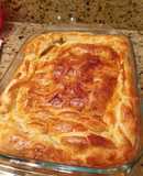 Bacon, herb and vegetable pie