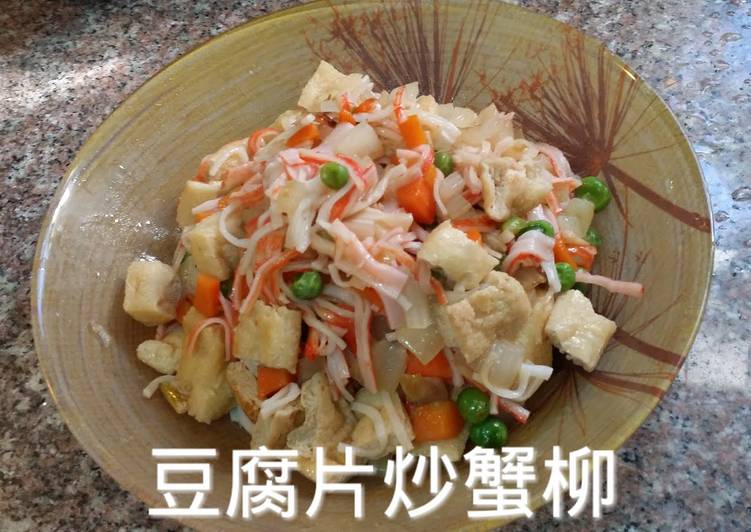 Steps to Make Homemade Fired Tofu skin with crab stick meat