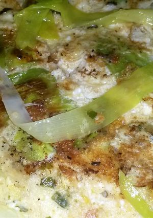 A picture of Sig's Falafel stuffed Leeks Fritata.