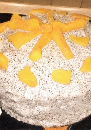 Фото Маковый торт с абрикосами 🍰🍑.