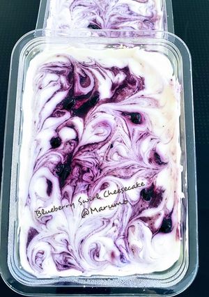 A picture of Blueberry Swirl Cheesecake.