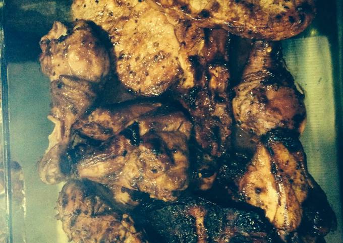 Steps to Make Jamie Oliver Bourbon/Caribbean Grill Chicken