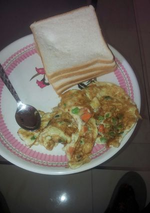 A picture of Fried eggs for breakfast.