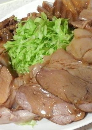 A picture of Easy Pork Char Siu from a Ramen Noodle Bar.
