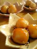 Mitarashi Dango (Sweet Rice Dumplings) made with Tofu and Rice Flour