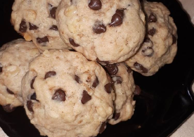 Oatmeal chocolate chip cookies # wheat flour recipe #