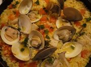 A picture of shellfish paella
