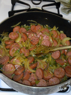 A picture of Quick Kielbasa & Onions.