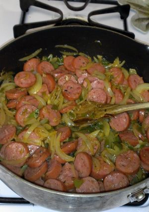 A picture of Quick Kielbasa & Onions.