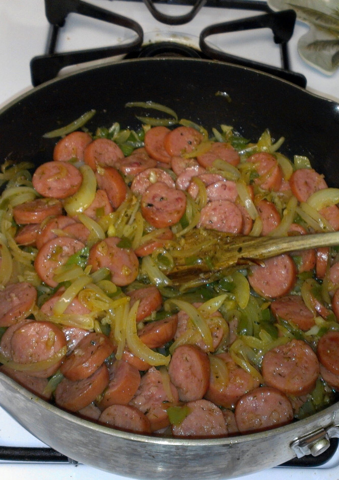 A picture of Quick Kielbasa & Onions.