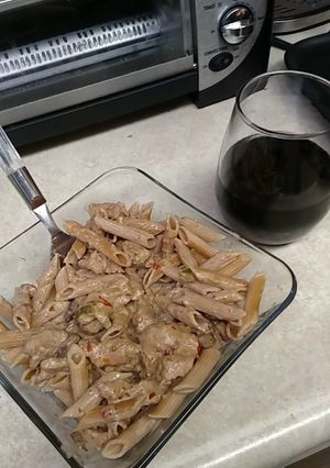 A picture of Spicy Pork Stroganoff.