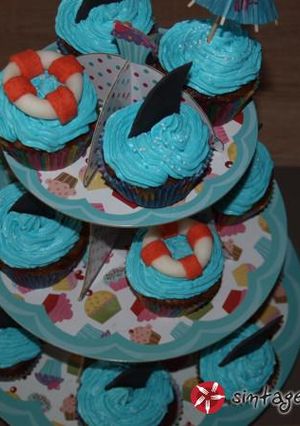 Φωτογραφία της συνταγής Cupcakes καρχαρίες