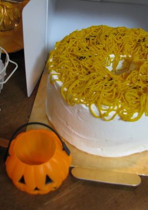 A picture of Kabocha Mont Blanc Chiffon Cake.