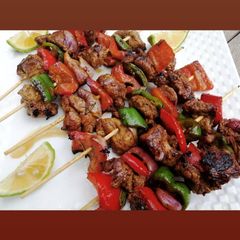 A picture of Grilled chicken skewers.