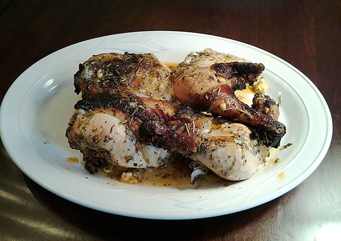 Recipe of Super Quick Homemade Herb Grilled Butterflied Whole Chicken