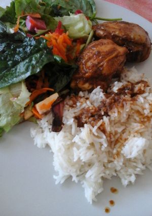A picture of Caribbean style chicken.