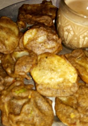 A picture of Kuttu ke Pakode.